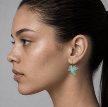 Load image into Gallery viewer, Silk Purse, Sow's Ear - Green Ivy Leaf Earrings: Include Gift Box