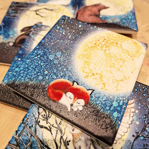 By Jo Crafts - 15-C Fox Coaster - Strelitzia's Florist & Irish Craft Shop