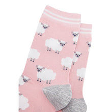 Load image into Gallery viewer, Sock Talk - Women&#39;s Bamboo Socks - Light Pink/Grey Marl, Sheep