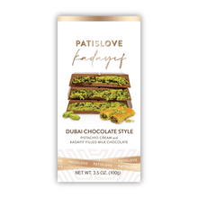 Load image into Gallery viewer, Patislove - Pistachio &amp; Kadayif Milk Chocolate, 100G - Strelitzia's Florist &amp; Irish Craft Shop