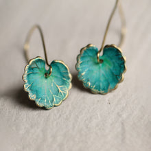 Load image into Gallery viewer, Silk Purse, Sow's Ear - Leaf Earrings