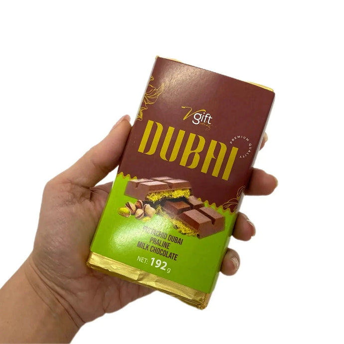 Aladdin - V-Gift Pistachio Praline Dubai Chocolate Bar – Crispy 192gr - Strelitzia's Florist & Irish Craft Shop