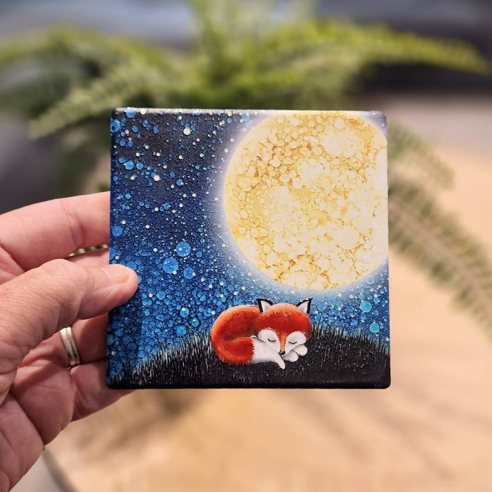 By Jo Crafts - 15-C Fox Coaster - Strelitzia's Florist & Irish Craft Shop