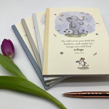 Load image into Gallery viewer, Forget-me-not Christian Cards - A5 Faithful Elephant Notebook - Strelitzia's Florist &amp; Irish Craft Shop