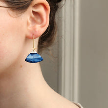 Load image into Gallery viewer, Indigo Blue Enamel Earrings