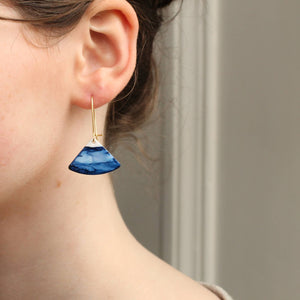 Indigo Blue Enamel Earrings