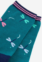 Load image into Gallery viewer, Sock Talk - Women&#39;s Dragonfly Print Bamboo Socks