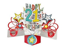 Load image into Gallery viewer, Second Nature Ltd - 21st Birthday Stars - Pop-Up Greeting Cards - Second Nature - Strelitzia's Florist &amp; Irish Craft Shop