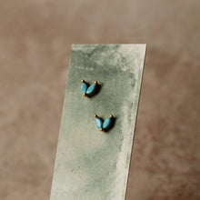 Load image into Gallery viewer, Silk Purse, Sow's Ear - Turquoise Petal Stud Earrings