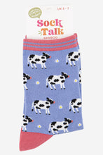 Load image into Gallery viewer, Sock Talk - Women&#39;s Spring Cow Print Bamboo Socks