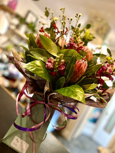 A Protea Blush Fresh Flower Bouquet - Strelitzia's Florist & Irish Craft Shop