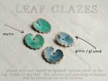 Load image into Gallery viewer, Blue Leaf Earrings