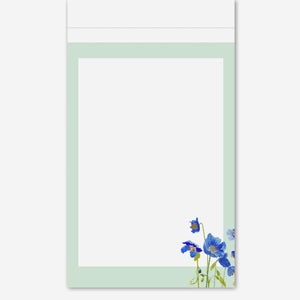 Ping He Art - A5 Notepad - Blue Poppies - Strelitzia's Florist & Irish Craft Shop