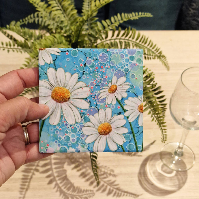 By Jo Crafts - 66-C Daisy Coaster - Strelitzia's Florist & Irish Craft Shop
