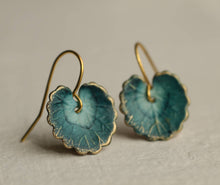 Load image into Gallery viewer, Silk Purse, Sow's Ear - Navy Blue Leaf Earrings: Include Gift Box