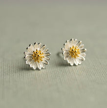 Load image into Gallery viewer, Silk Purse, Sow's Ear - Daisy Sterling Silver Stud Earrings