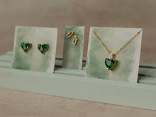 Load image into Gallery viewer, Silk Purse, Sow's Ear - Olive Green Ivy Leaf Earrings: Gift Box Included