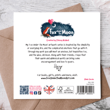 Load image into Gallery viewer, Fox Under The Moon - 'Be Kind to Yourself' Encouragement Card Fox Under The Moon