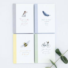 Load image into Gallery viewer, Forget-me-not Christian Cards - Under His Wings A6 Notebook - Strelitzia's Florist &amp; Irish Craft Shop