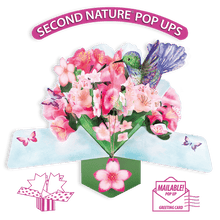 Load image into Gallery viewer, Second Nature Ltd - Blue Flowers Birthday - Pop-Up Greeting Card - Second Nature - Strelitzia's Florist &amp; Irish Craft Shop