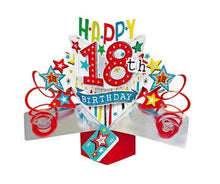 Load image into Gallery viewer, Second Nature Ltd - 18th Birthday Stars - Pop-Up Greeting Cards - Second Nature - Strelitzia's Florist &amp; Irish Craft Shop