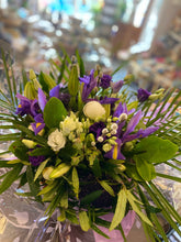 Load image into Gallery viewer, A Creamy White &amp; Purple Fresh Flower Bouquet - Strelitzia&#39;s Florist &amp; Irish Craft Shop