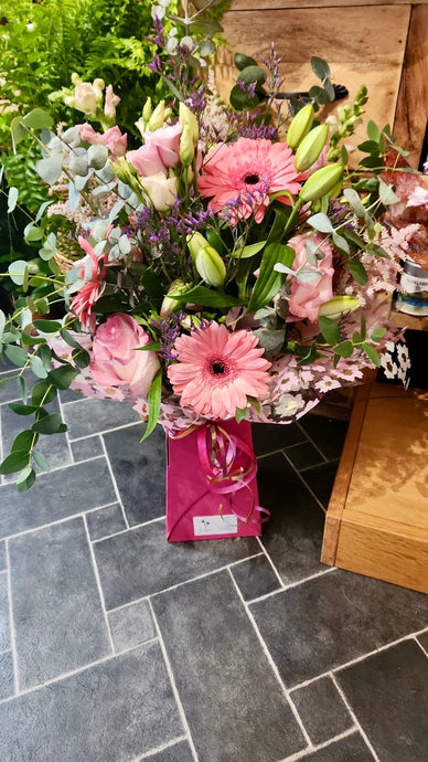 A Gorgeous pink Flower Bouquet - Strelitzia's Florist & Irish Craft Shop