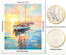 Load image into Gallery viewer, A Paint by Numbers (Sunset Boats)