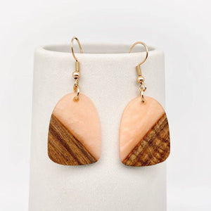 Wood and Resin Pendant Dangle Earring Collection