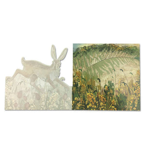 Emma Ball Ltd - Die-Cut Teasel Hare Greetings Card - Strelitzia's Florist & Irish Craft Shop