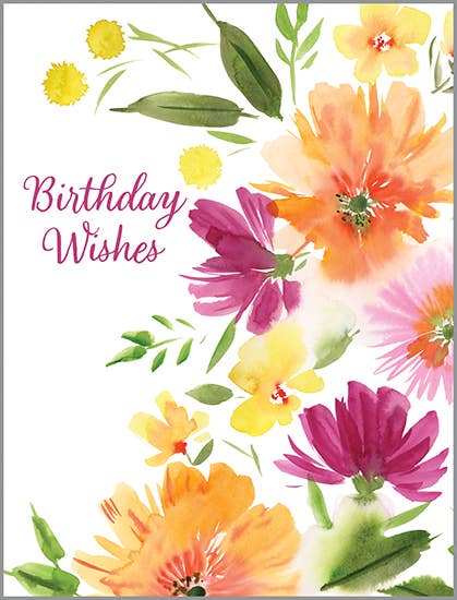 GINA B DESIGNS - With Scripture Birthday Card - Joyful Flowers