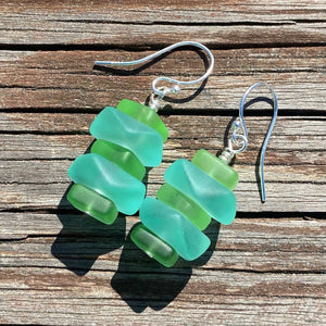 Sea Glass Earrings - Nuggets