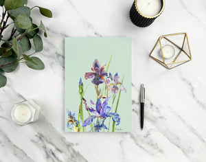 Ping He Art - A5 Notepad - Iris - Strelitzia's Florist & Irish Craft Shop