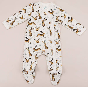 Hare Print Babygrow