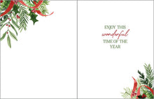 Load image into Gallery viewer, GINA B DESIGNS - Christmas Greeting Card - Evergreen Swag