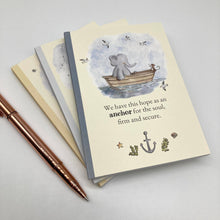Load image into Gallery viewer, Forget-me-not Christian Cards - A6 Anchor Elephant Notebook - Strelitzia's Florist &amp; Irish Craft Shop