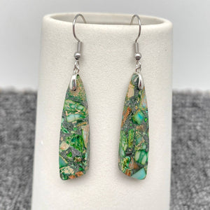 Stone Geometric Agate Earring Collection
