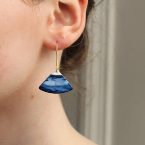 Indigo Blue Enamel Earrings