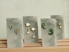 Load image into Gallery viewer, Silk Purse, Sow's Ear - Teal Seascape Enamel Earrings