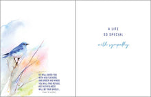 Load image into Gallery viewer, GINA B DESIGNS - With Scripture Sympathy Greeting Card - Bluebird/Branch
