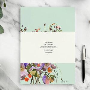 Ping He Art - A5 Notepad - Helleborus - Strelitzia's Florist & Irish Craft Shop