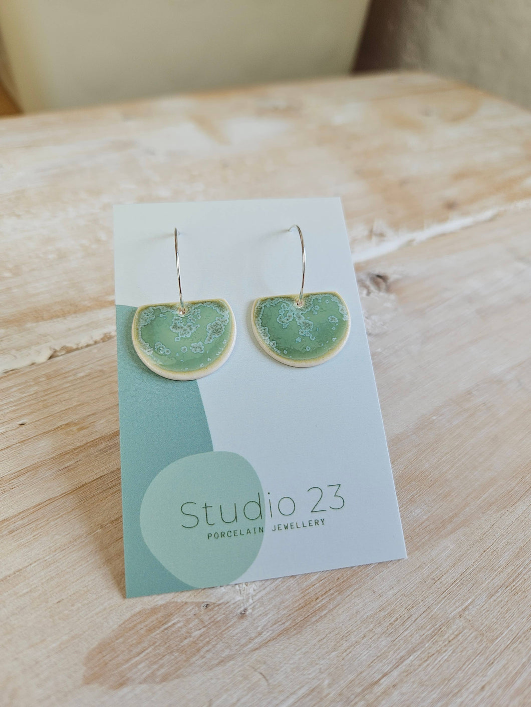 Studio 23 Ceramics - Drop Semi-Circle Earring Pair - Strelitzia's Florist & Irish Craft Shop