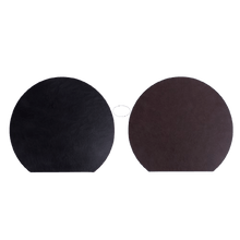 Load image into Gallery viewer, VdE Tivoli 1996 - Crescent-shaped PVC placemat 36x33 brown/black