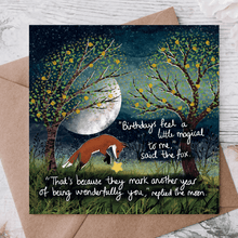 Load image into Gallery viewer, Fox Under The Moon - 'Magical Birthday' - Fox Under The Moon Birthday Card