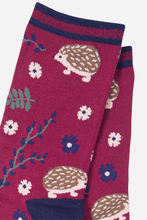 Load image into Gallery viewer, Sock Talk - Women&#39;s Hedgehog Ankle Socks Woodland Animal Print