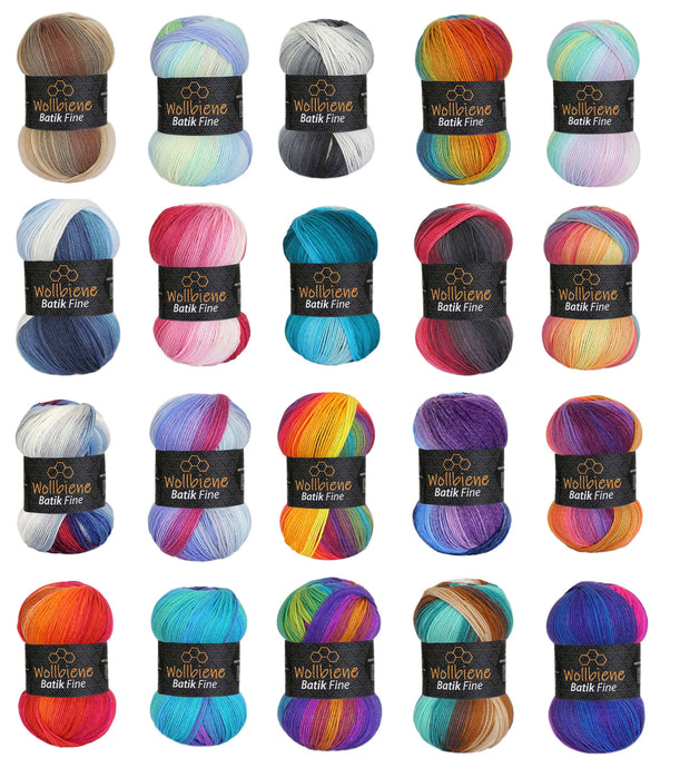 Wollbiene - Woolbee Batik Fine Gradient Wool Knitting Wool - Strelitzia's Florist & Irish Craft Shop