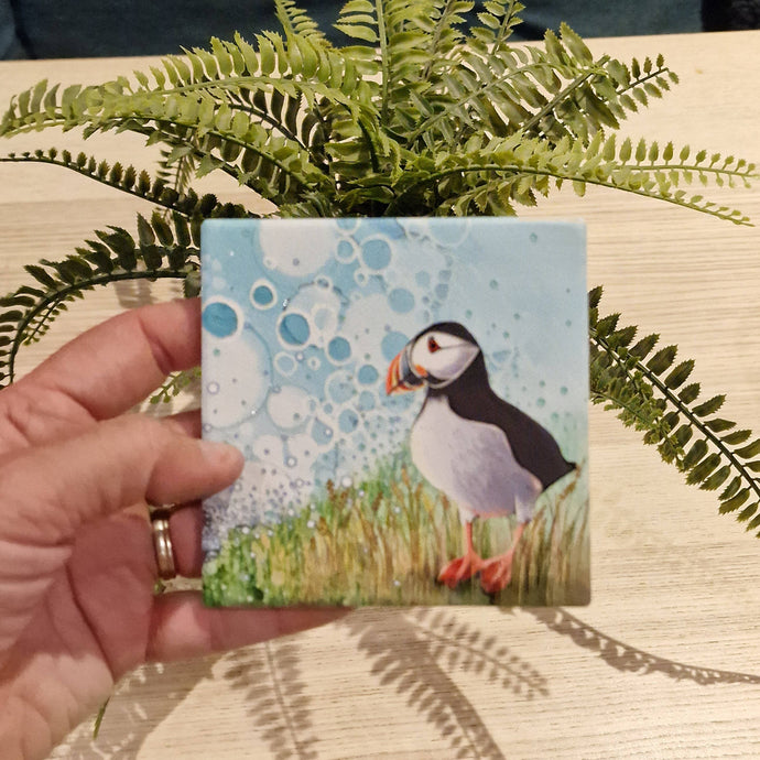 By Jo Crafts - Puffin Coaster