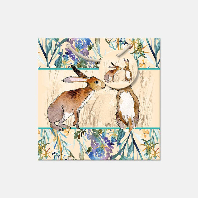 The Gifted Stationery Company - Gift Bag (Medium) - Kissing Hares - Strelitzia's Florist & Irish Craft Shop