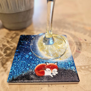 By Jo Crafts - 15-C Fox Coaster - Strelitzia's Florist & Irish Craft Shop