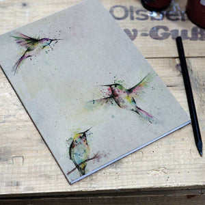 Notebook [recycled paper] - 3 hummingbirds